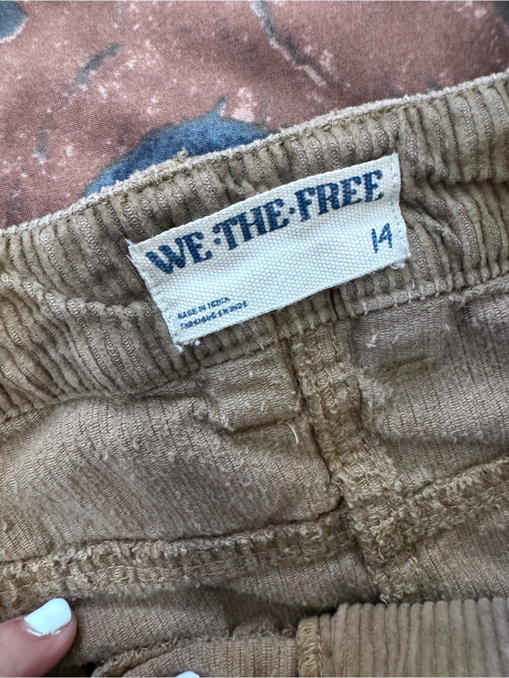 We The Free Corduroy Maxi Skirt with Front Slit in Brown - Picture 6 of 7